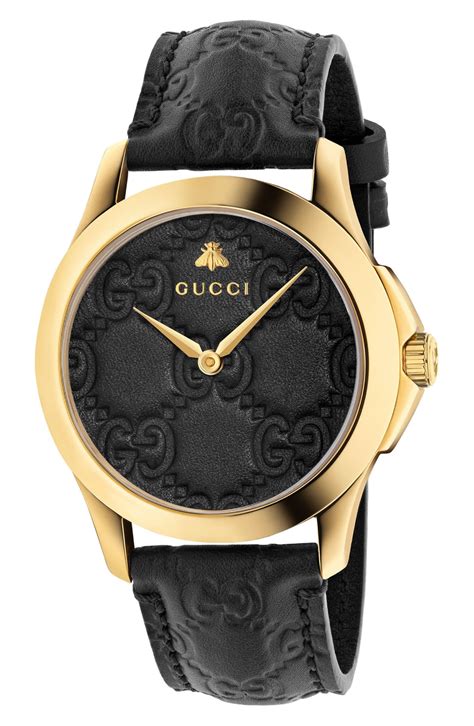 leather gucci watch women|gucci leather watch bands women.